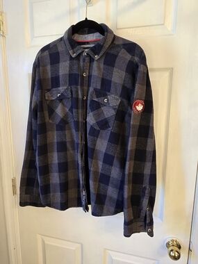 Canada Weathergear Men's Plaid Buttondown Flannel Shirt Casual Workwear L